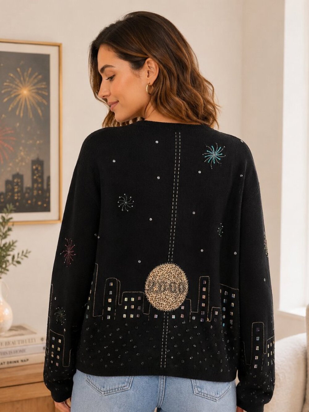 Vintage Robert Scott Y2K 2000 NYE Wool Cardigan | XL - Picture 3 of 13